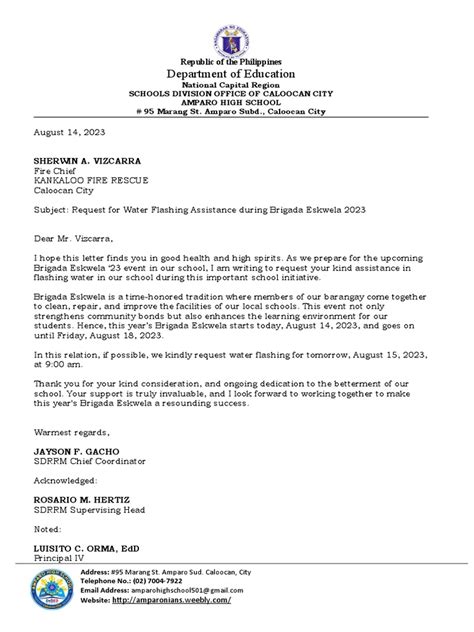 BFP Request Letter .